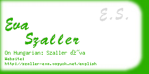 eva szaller business card